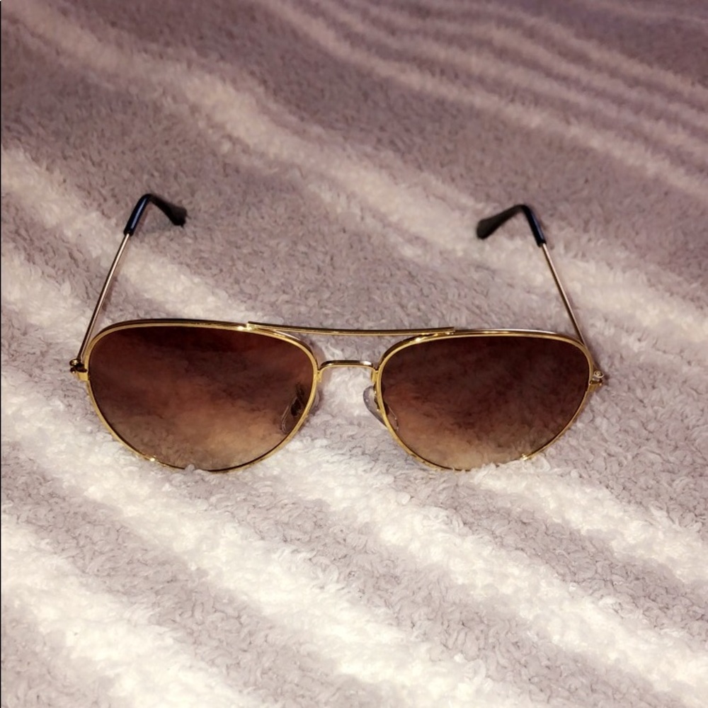 NWOT!! Gold Aviator Sunglasses